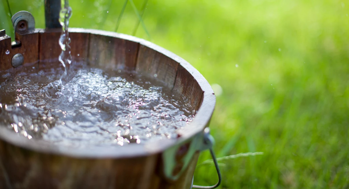 Water in a bucket