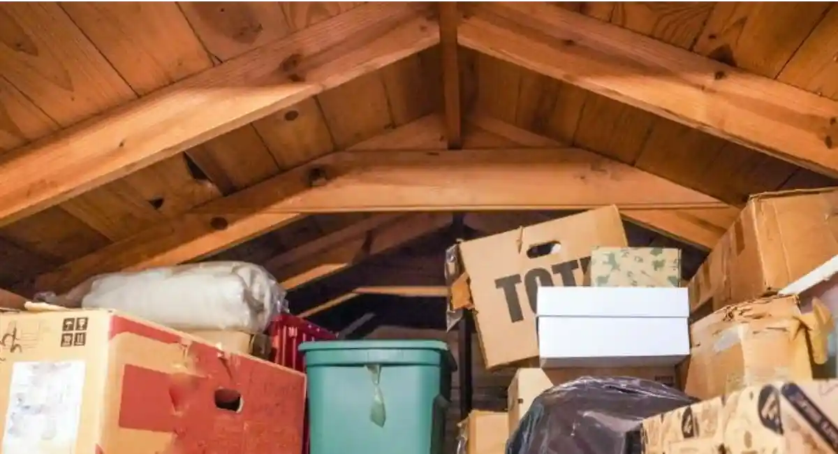 Junk clustered in the attic