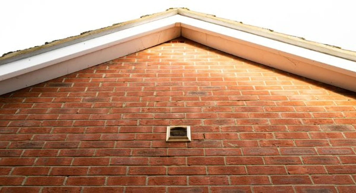 Air vent on the side of a house