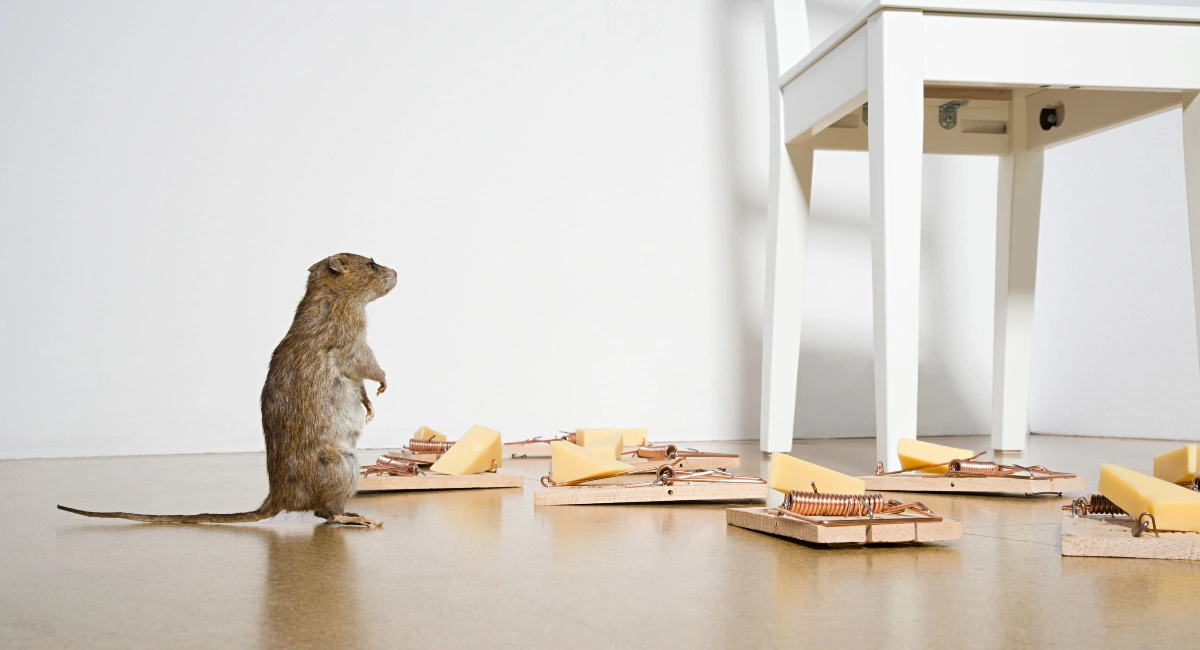 mouse trap and cheese