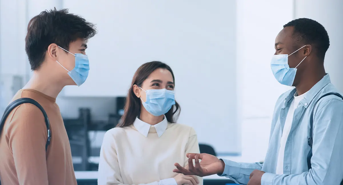 People wearing face mask