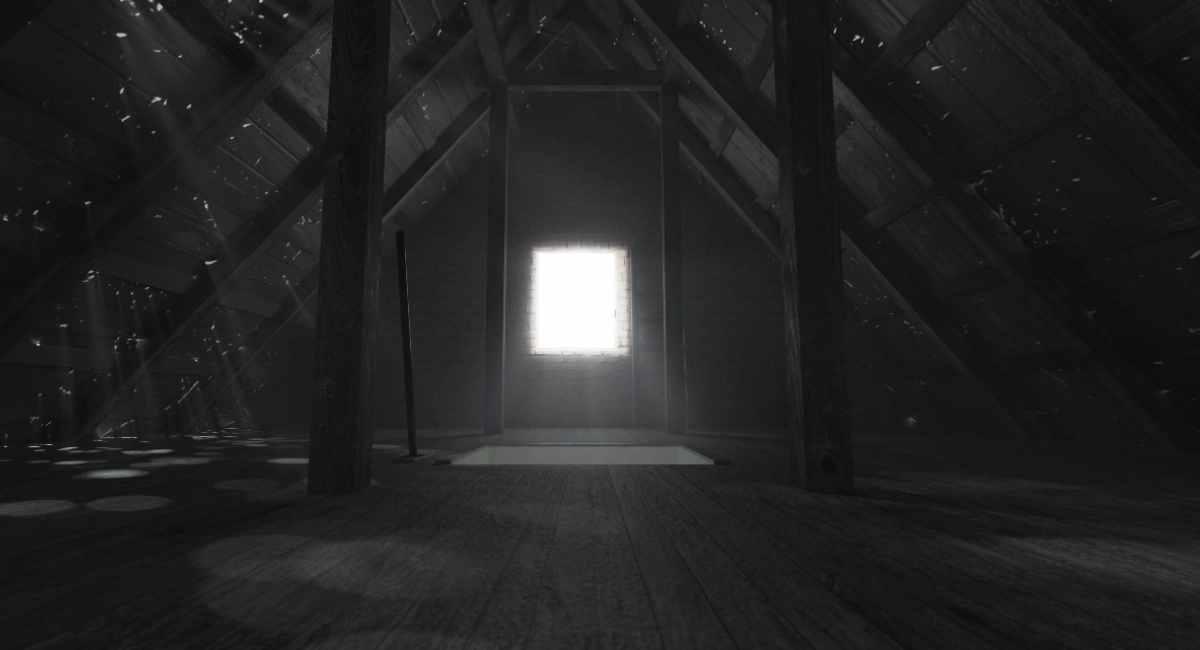 Old attic with hidden secrets of an abandoned house