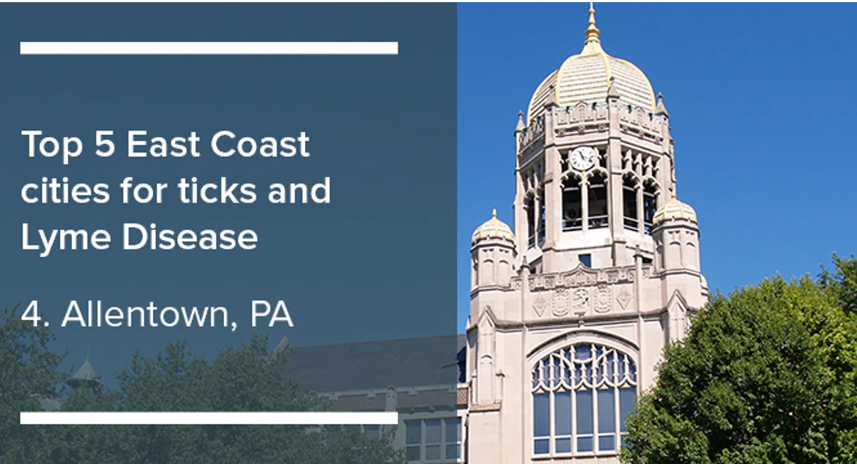 Top 5 East Coast Cities for Lyme Disease: 4 - Allentown 