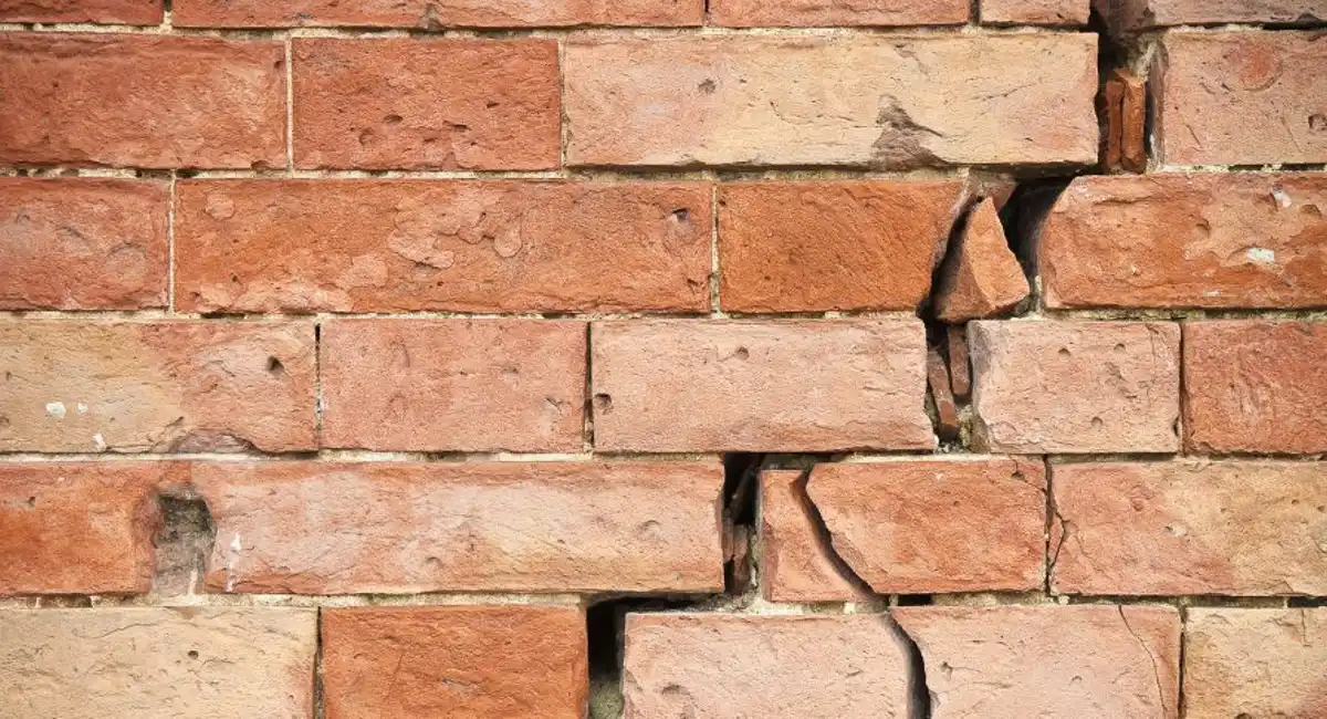 Damaged bricks